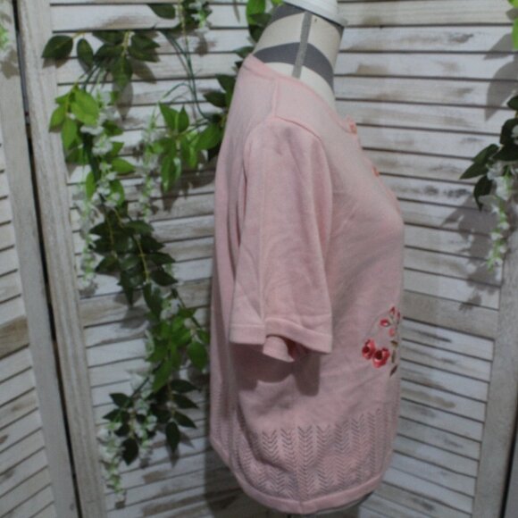 Kathie lee pink button up cardigan - Picture 2 of 6